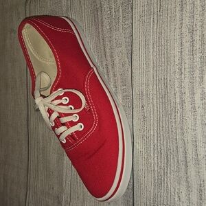 Vans Women's or Men's Authentic Shoes Red and White Size 7 Women / 5.5 Men